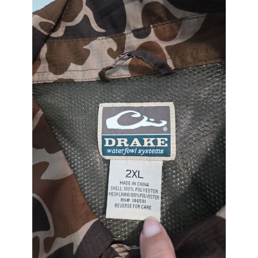 Drake Waterfowl System Camouflage clemson Shirt Men's Vented Outdoor 2xl - Picture 5 of 5